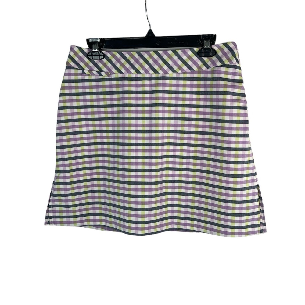 Adidas athletic golf‎ tennis pickleball skirt skort plaid size 8